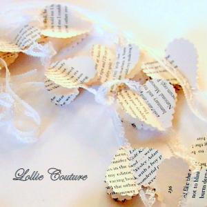 Lace With Scalloped Paper Heart Garland, Party..