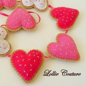 Heart Sugar Cookie Garland, Nursery, Little Girls,..
