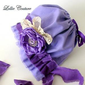 Purple Baby Bonnet, Newborn Photo Prop, Baby Hat,..