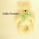 Teddy Bear Love / Felt Baby Animal / Vintage Style..