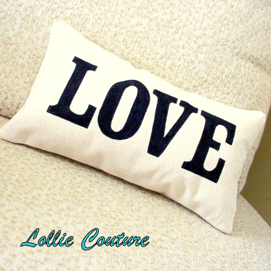 Love Pillow - Valentine Pillow - Valentine Gift - Valentines Day Decor - 6" X 11"
